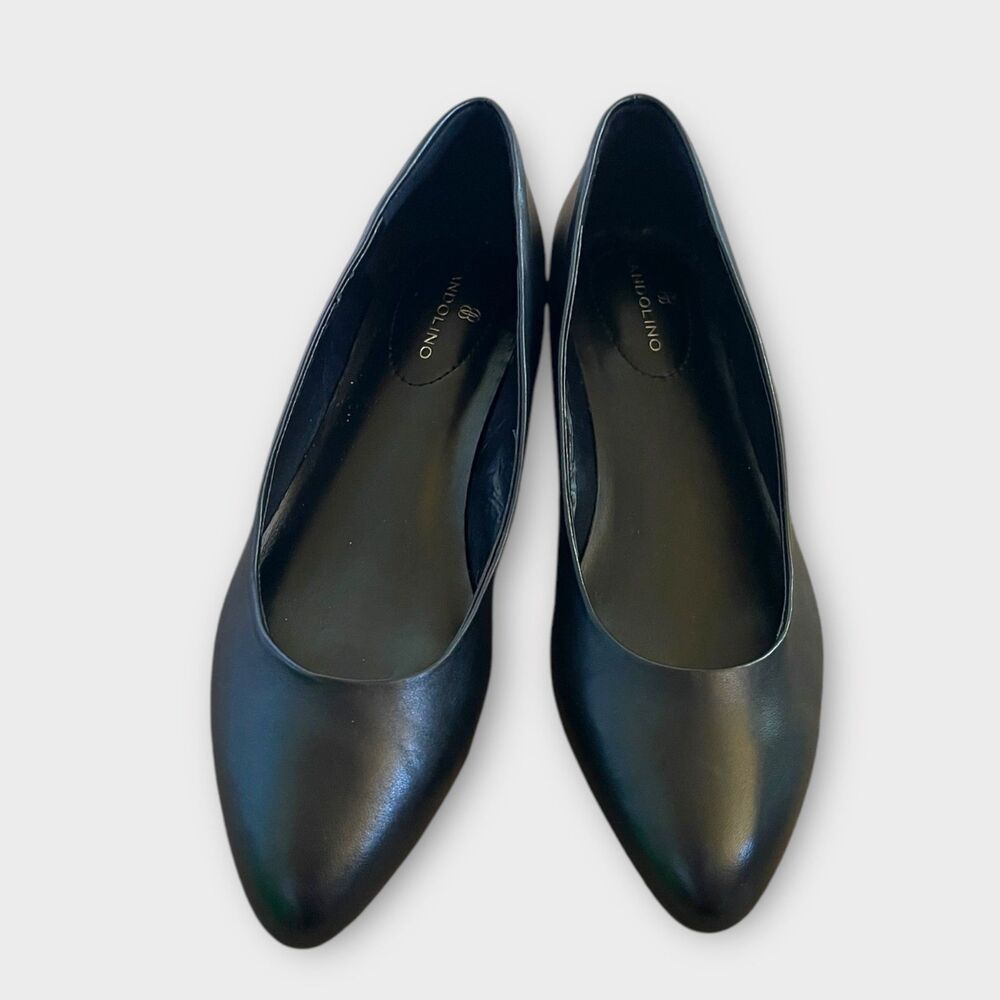 Bandolino Lorya Black Leather Low Heel Pumps Sz 6.5 Classic & Versatile